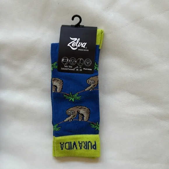 Fun socks! Sloth design. - Picture 2 of 3